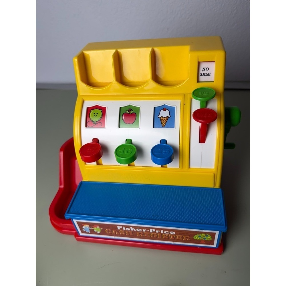 Fisher Price Classics Cash Register Toy With 5 Coins Pretend Play Working Sound